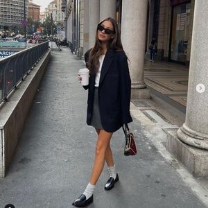 revolve long blazer / jacket - navy, one size